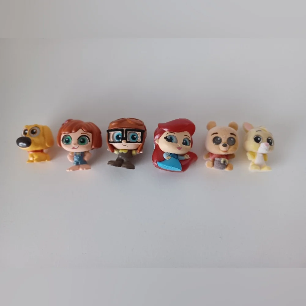 Disney Doorables Set Of Six - Ariel, Winnie The Pooh, Rabbit, Up Toy Collectible